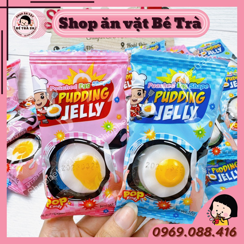 Thạch pudding hạt nổ hình chảo chiên trứng mini (gói 16gr) | Shopee ...