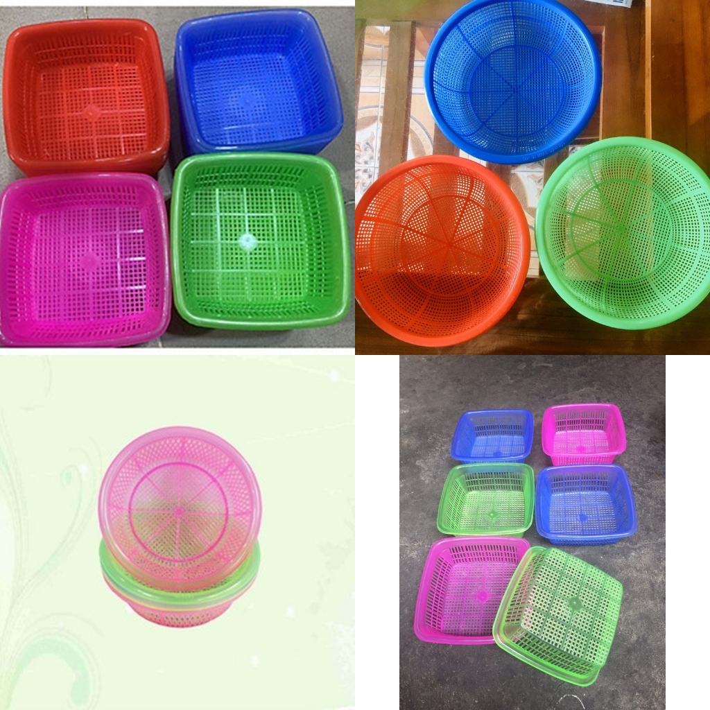 Combo 10 rổ đựng rau sống Song Long vuông hoặc tròn (tự chọn) | Shopee ...