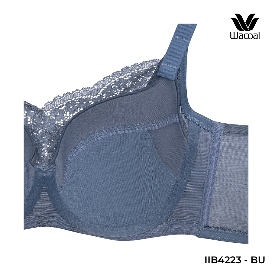 Áo lót Wacoal IIB4223 big size, có gọng, nâng vừa, mút mỏng, ren dệt - IB4223