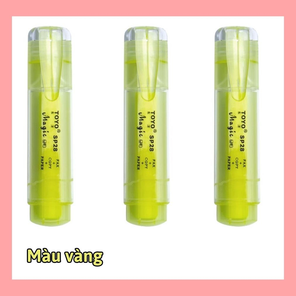 Bút highlight Toyo 5 màu- Bút dạ quang màu lẻ loại to | Shopee Việt Nam