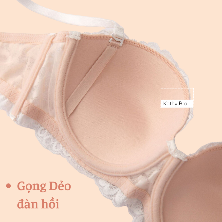 A31 Áo Ngực Ren KATHY BRA Nâng Ngực Cao Cấp Có Gọng Mút Vừa Cúp Ngang Tạo Khe Tôn Vòng 1 | BigBuy360 - bigbuy360.vn