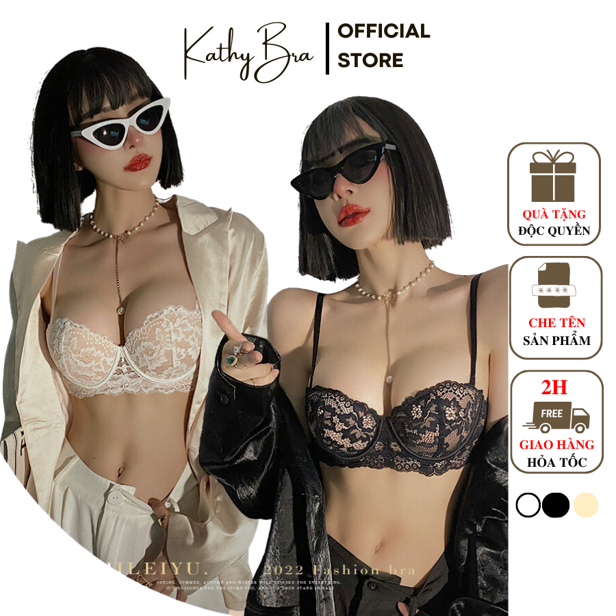 A31 Áo Ngực Ren KATHY BRA Nâng Ngực Cao Cấp Có Gọng Mút Vừa Cúp Ngang Tạo Khe Tôn Vòng 1 | BigBuy360 - bigbuy360.vn