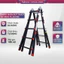 Thang nhôm gấp trượt 4 đoạn 4M-5.1M đa năng nhập khẩu FUJIHOME khóa chốt an toàn chống trơn trượt