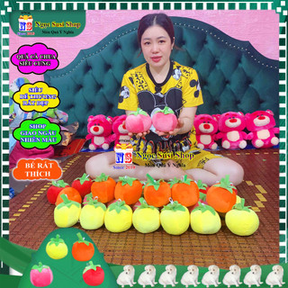 THÚ NHỒI BÔNG HÌNH QUẢ CÀ CHUA SIZE NHỎ 8CM DÀNH CHO BÉ SIÊU CƯNG CẦM CHƠI TRANG TRÍ QUÀ TẶNG - NGẪU NHIÊN MÀU