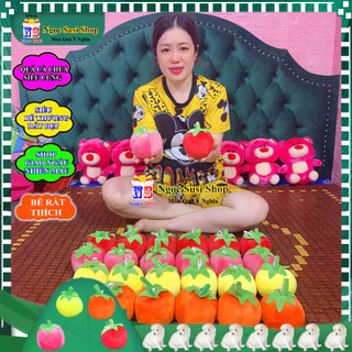 GẤU BÔNG HÌNH QUẢ CÀ CHUA NHỎ 8CM NHIỀU MÀU SIÊU MỊN RẤT DỄ THƯƠNG GIAO NHANH - NGẪU NHIÊN MÀU
