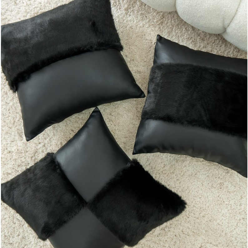 Vỏ Gối Vuông Sofa Giả Da Cao Cấp Phong Cách Châu Âu Sang Trọng Passion