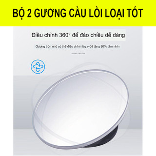Gương Cầu Lồi Ô Tô Không Viền Gương Cầu Lồi Chính Hãng 3R Cao Cấp Xoay 360 Phù Hợp Mọi Dòng Xe