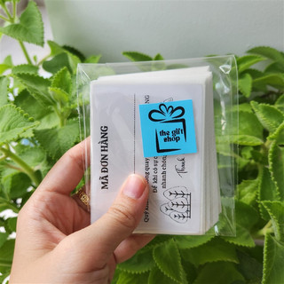 Sét 50 Tem cảm ơn, quay clip, openme màu xanh dương có sẵn keo kích thước 3x3cm