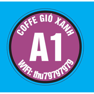 Số bàn quán coffe, quán ăn, quán nhậu có Tên quán và Wifi_ Tròn 5cm