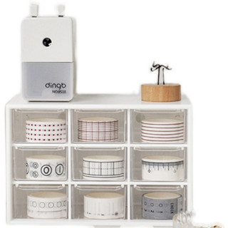 Hộp đựng trang sức phụ kiện 9 ngăn siêu xinh, kệ đựng đồ mini