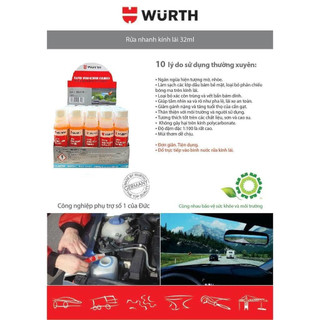 Combo 5 chai nước đổ kính  ô tô Wurth