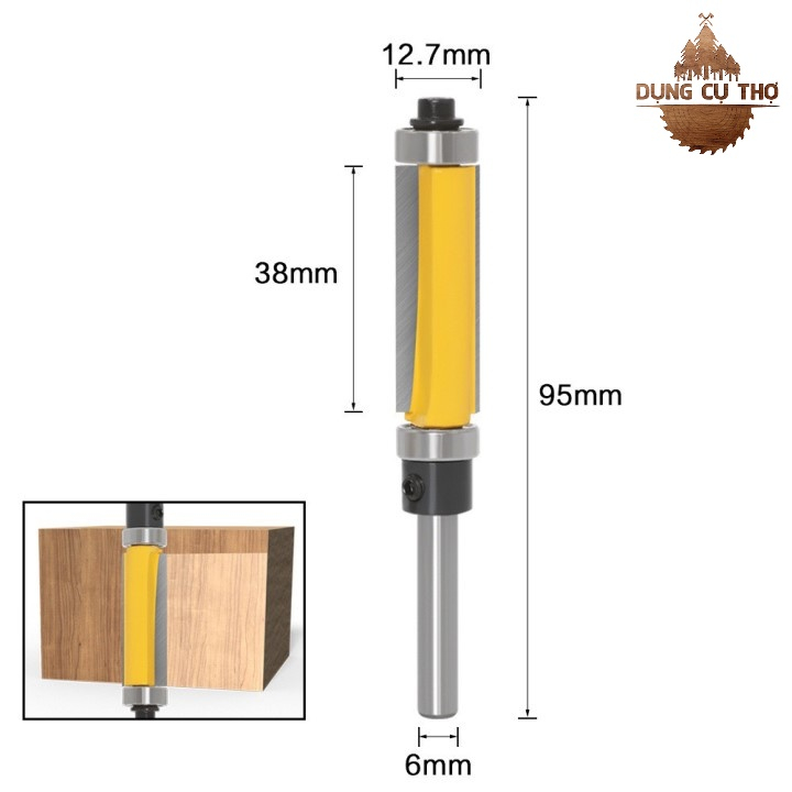 MŨI SOI GỖ LẤY NỀN 2 BI MUWNAG CỐT 6.35MM