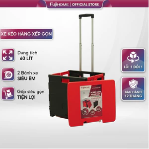 Xe kéo hàng 2 bánh 65L xếp gọn đi chợ siêu thị FUJIHOME nhập khẩu đa năng