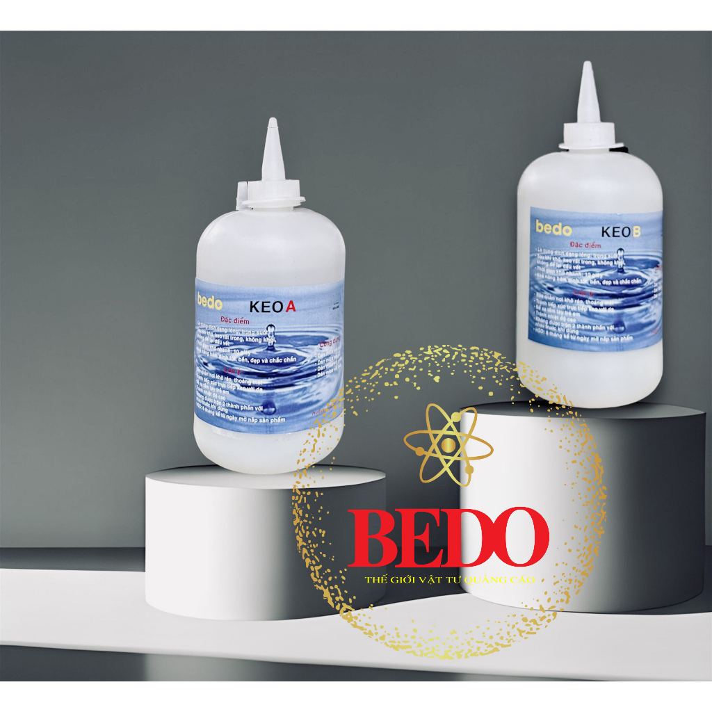 Keo dán AB 2 thành phần trong suốt BEDO kết dính mạnh, dán mica, nhôm, inox, kính đa vật liệu