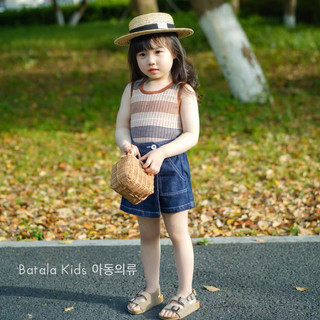 Chân váy jean bé gái Batala kids, quần jean giả váy đi học đi chơi mềm mại thoải mái cho bé từ 10-25kg VAYJEAN