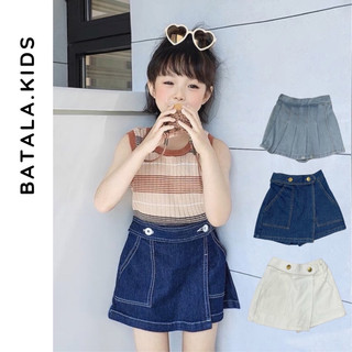Chân váy jean bé gái Batala kids, quần jean giả váy đi học đi chơi mềm mại thoải mái cho bé từ 10-25kg VAYJEAN