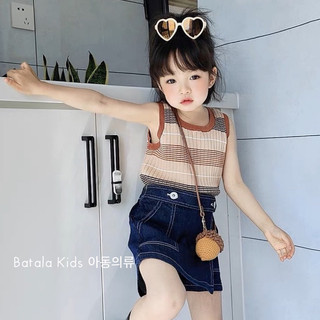 Chân váy jean bé gái Batala kids, quần jean giả váy đi học đi chơi mềm mại thoải mái cho bé từ 10-25kg VAYJEAN