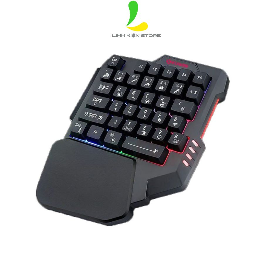 Bàn Phím Giả Cơ Một Tay K13 / K15 Dùng Cho IOS, Android, PC Full LED - Bàn Phím PUBG Mobile | BigBuy360 - bigbuy360.vn