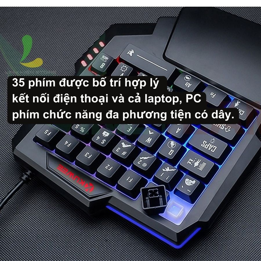 Bàn Phím Giả Cơ Một Tay K13 / K15 Dùng Cho IOS, Android, PC Full LED - Bàn Phím PUBG Mobile | BigBuy360 - bigbuy360.vn