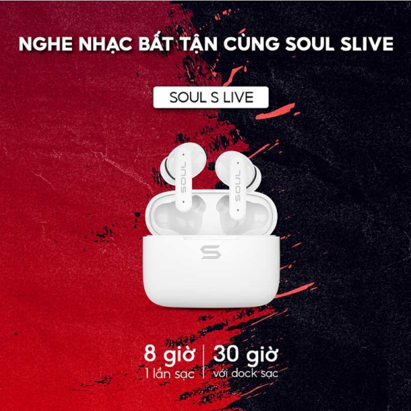Ảnh Tai nghe TrueWireless SOUL S-Live 30 - Công nghệ chống ồn ENC, Kháng nước IPX4, Bluetooth 5.3, Độ trễ 60ms, BH 12 tháng 4