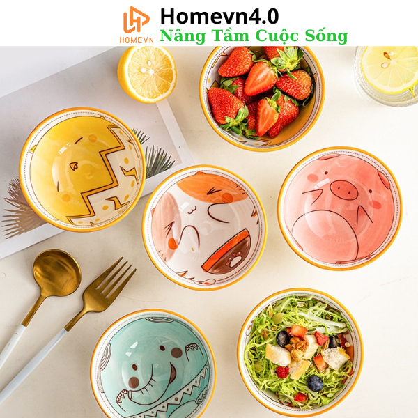 Bát Ăn Cơm Đẹp Dễ Thương Cute Gốm Sứ Cao Cấp, Chén Ăn Cơm Cho Bé Và Gia ...