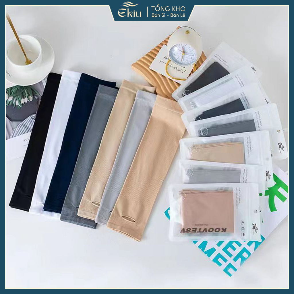 Găng tay đi phượt chất liệu cotton lạnh co giãn 4 chiều, tất tay chống nắng siêu tốt - Ekiu Shop