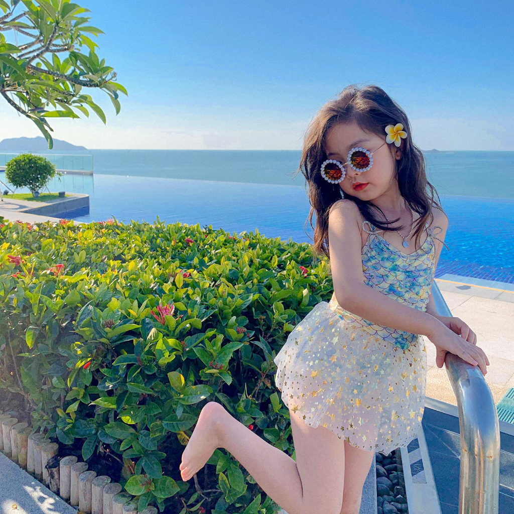 Đồ bơi trẻ em công chúa dễ thương SPORTY, áo tắm bé gái một mảnh siêu xinh SW310