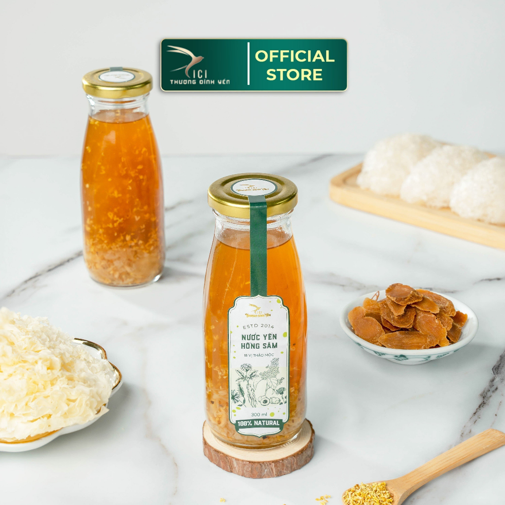Ảnh 300ml Nước Yến Hồng Sâm Chưng Tươi CiCi Thượng Đỉnh Yến Giải Nhiệt Mát Lạnh Nấu Trong Ngày 3