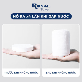 Khăn Tắm Nén Du Lịch Royal Towel 70x140cm Sợi Viscose Tiện Lợi, Dày Dặn, Thấm Hút Tốt, Kháng Khuẩn