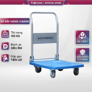 Xe đẩy hàng 4 bánh gấp gọn 170kg nhập khẩu ADVINDEQ,bánh cao su không ồn,xe kéo hàng gấp gọn đa năng-Chính hãng BH 1 năm