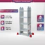 Thang nhôm gấp 4 đoạn 4,4M đa năng nhập khẩu FUJIHOME, thang chữ A,M xếp gọn 4 khúc gia đình aluminum ladder [BH 1 năm]