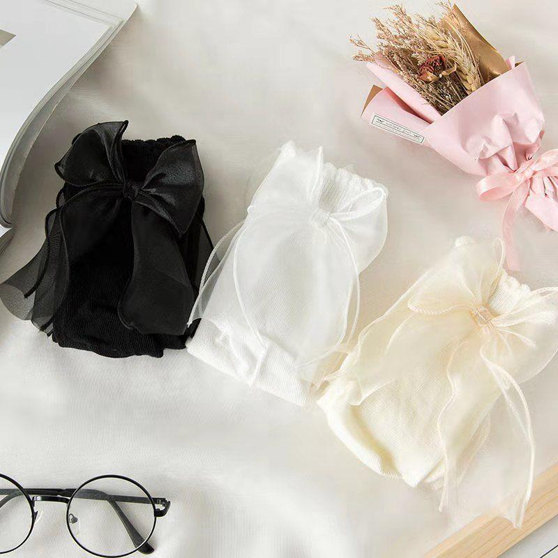Tất Vớ Nơ Lolita Tiểu Thư Cổ Cao Dễ Thương Design By 3B- Nơ dài nhún/ Tất nơ ngắn/Không nơ nhún