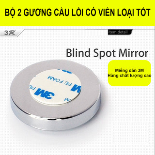Gương Cầu Lồi Ô Tô Cao Cấp Gương Cầu Lồi Ô Tô Chính Hãng 3R Có Viền Xoay 360 An Toàn Khi Lái Xe
