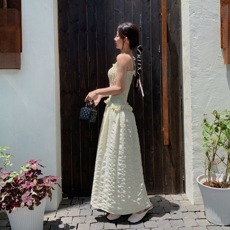 Đầm hai dây dáng dài hoa nhí _ April6 Clothing