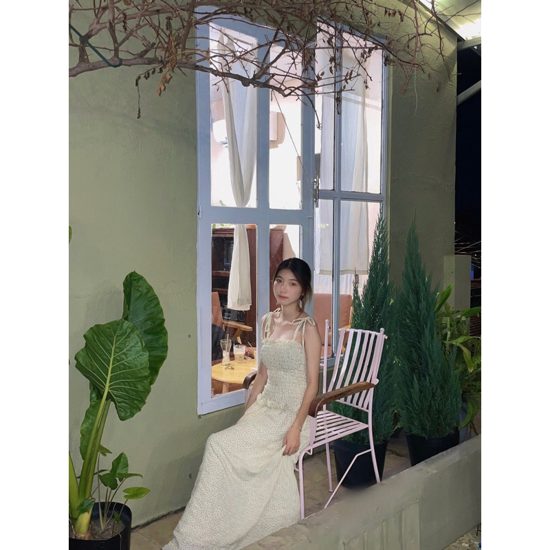 Đầm hai dây dáng dài hoa nhí _ April6 Clothing