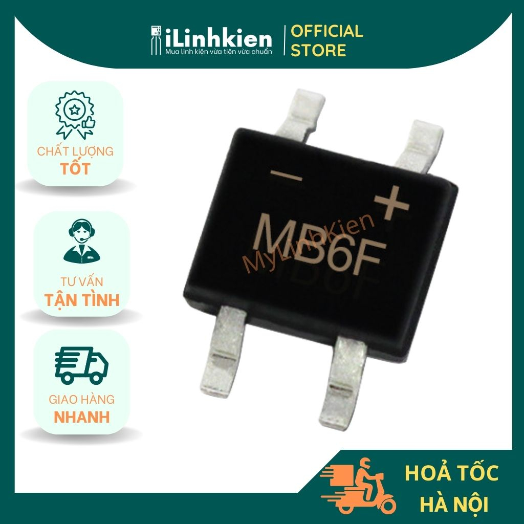 MB6F Diode cầu 0.8A 600V SOP-4 chất lượng cao. | Shopee Việt Nam