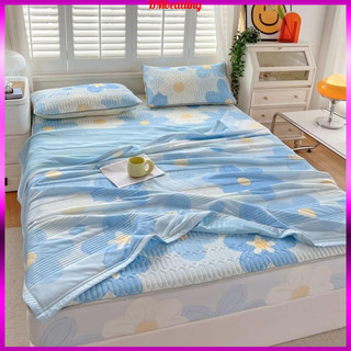 Chiếu điều hòa cao su non kèm chăn thun lạnh, set 4 món chiếu cao su non bọc đệm cao từ 5cm đến 30cm