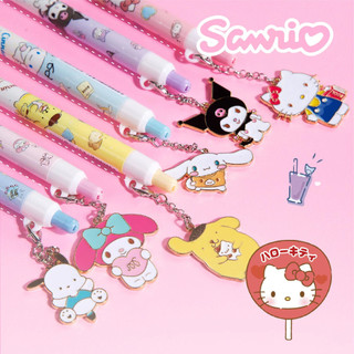 MEOWU Viết Bút Bi Nước Màu Mực Đen Dây Hoạt Hình Dễ Thương Sanrio