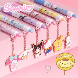 MEOWU Viết Bút Bi Nước Màu Mực Đen Dây Hoạt Hình Dễ Thương Sanrio