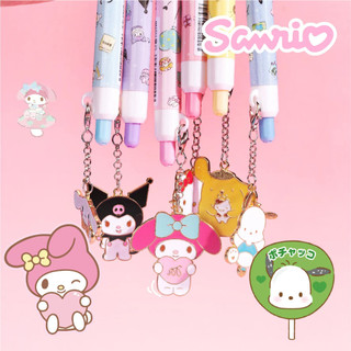 MEOWU Viết Bút Bi Nước Màu Mực Đen Dây Hoạt Hình Dễ Thương Sanrio