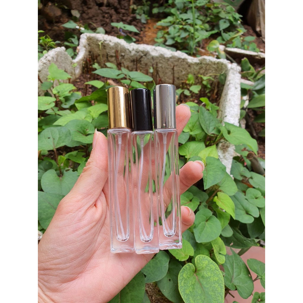 Chai lọ chiết nước hoa 10ml VUÔNG rỗng nắp vàng, nắp bạc nắp đen ...