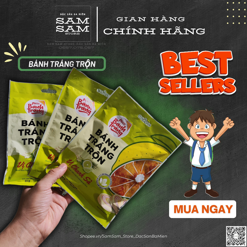[Mới] Bánh Tráng Trộn Bịch Trọng Lượng 23g Vị Chanh Sả Thương Hiệu Miss Bánh Tráng Đặc Biệt Thơm Ngon Giá Cả Phải Chăng