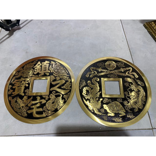 Đồng Xu Trân Trạch Chiêu Tai bằng đồng Vật phẩm phong thuỷ tài lộc