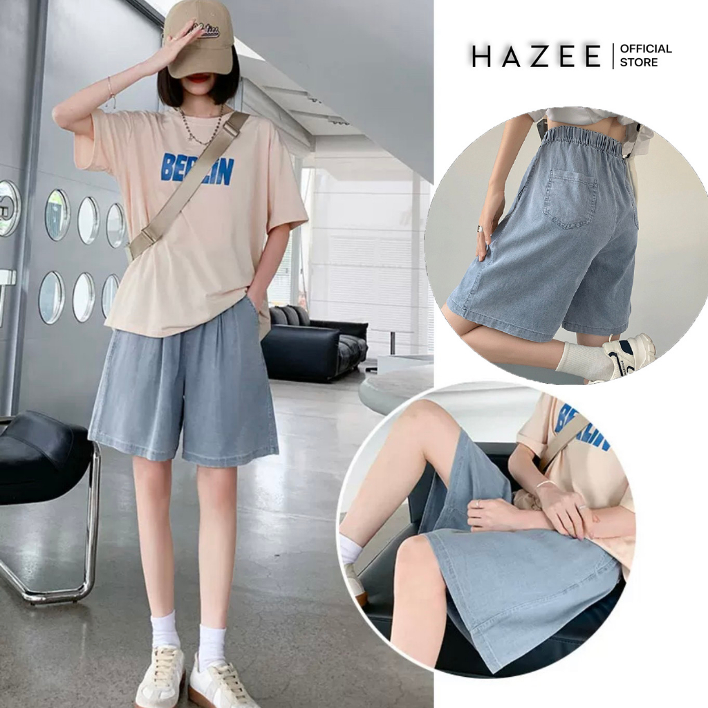 Quần short jean nữ Cao Cấp HAZEE, Quần short jean lưng cao Thời Trang Women