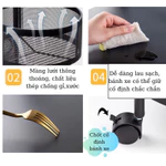 Kệ xoay vuông, tròn nhà bếp đóng mở dễ dàng, có bánh xe di chuyển,kệ đựng đồ sơn tĩnh điện thép không gỉ — ảnh 3