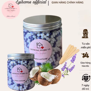 300g Sáp Wax Lông Mix Lavender + Sữa Dừa trong Chuyên Dụng Wax Bikini Tặng Kèm Que Lyihome