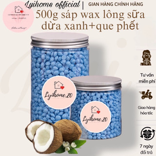 Hũ 500gr sáp wax lông sữa dừa xanh cao cấp tẩy lông nhanh chóng, dùng cho cả da nhạy cảm Lyihome