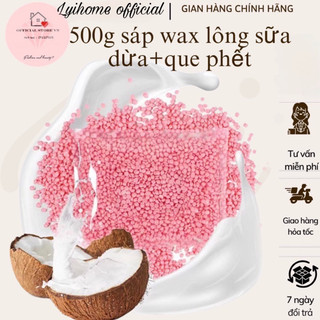 500gr sáp wax lông sữa dừa hồng cao cấp siêu bám lông, tẩy lông đa vùng nách, tay chân,bikini nhanh chóng Lyihome