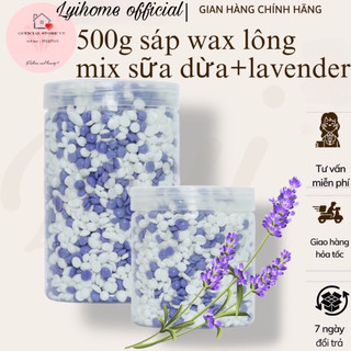 Hũ 500gr sáp tẩy wax làm rụng lông sữa dừa mix các dòng cao cấp dùng được cho da nhạy cảm Lyihome