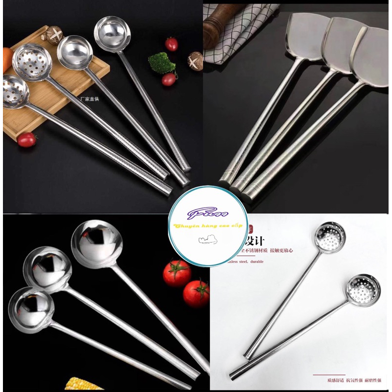 Muôi múc cánh inox to, xẻng inox xào nấu cho bếp công nghiệp nhà hàng ...